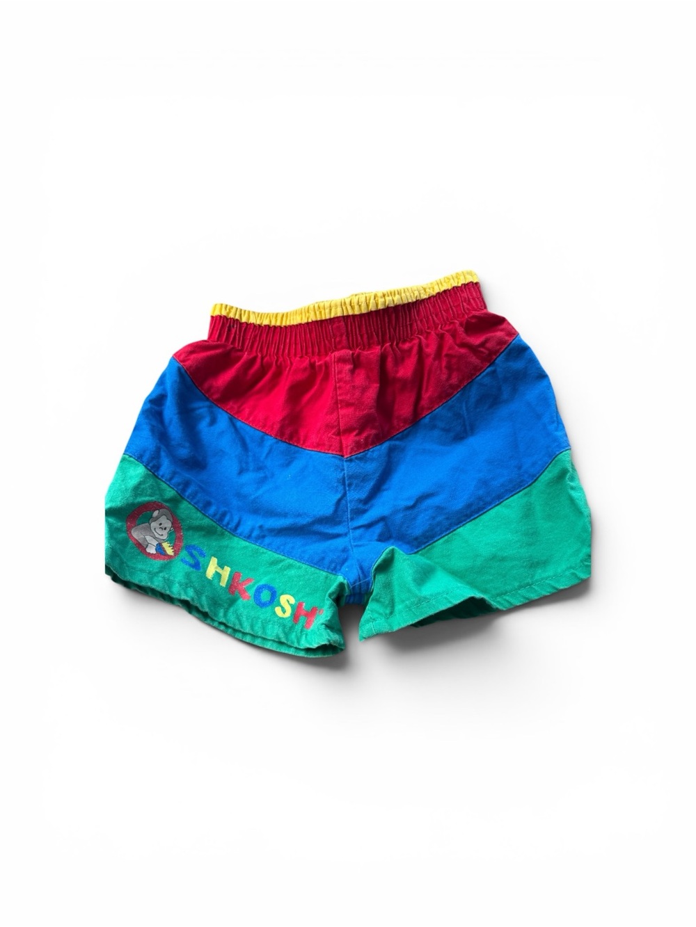 Vintage OshKosh Colorblock Kids Shorts in Red, Blue & Green